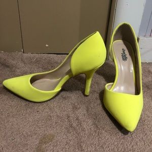 Charlotte Russe Yellow Heels